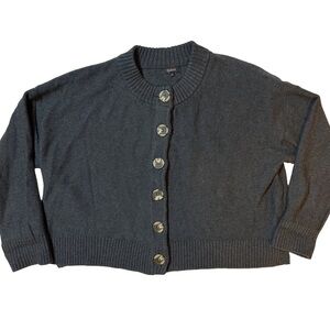 Quince Charcoal Button-Front Women's Cardigan